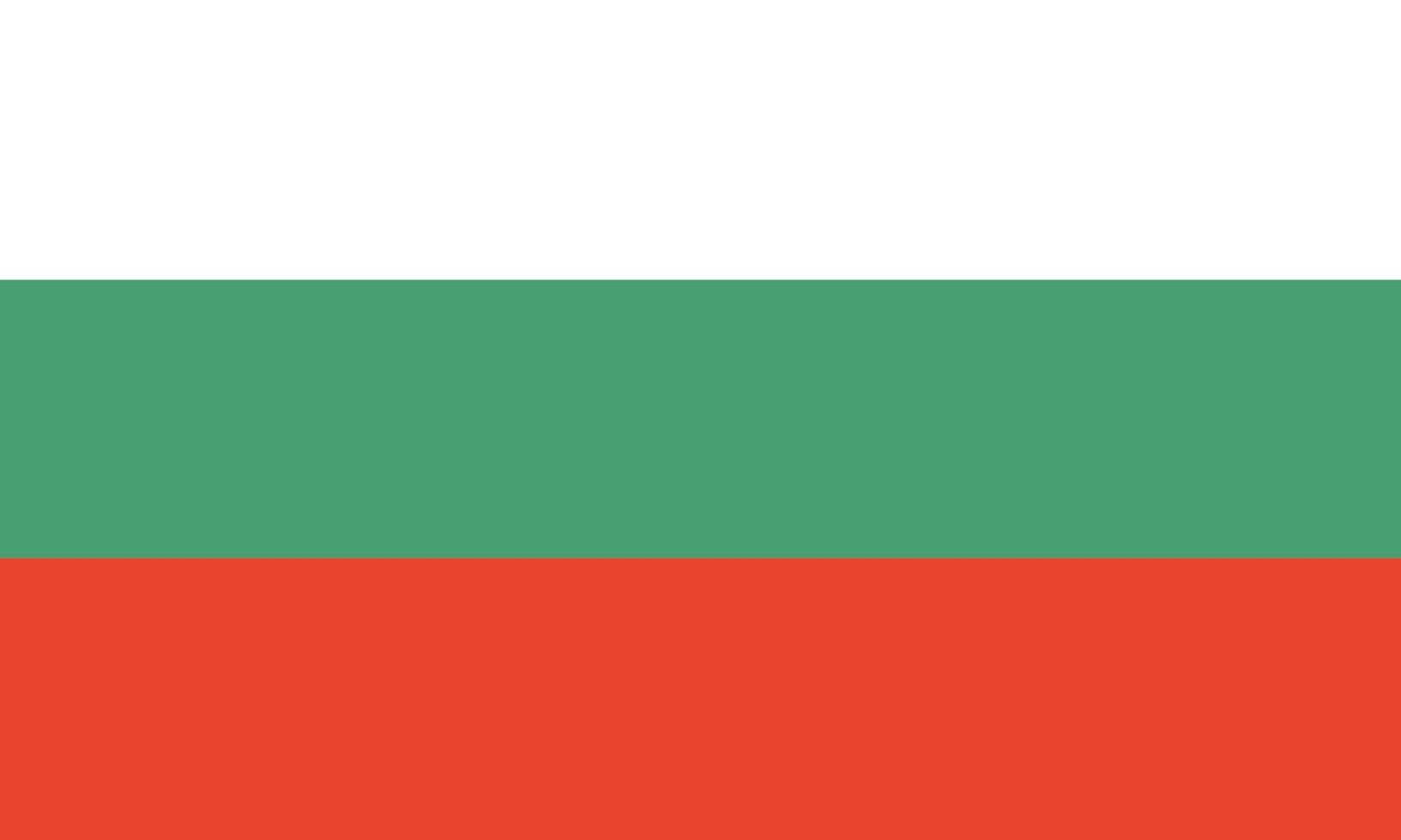 bandera de bulgaria colores y proporciones oficiales. bandera nacional de bulgaria. vector