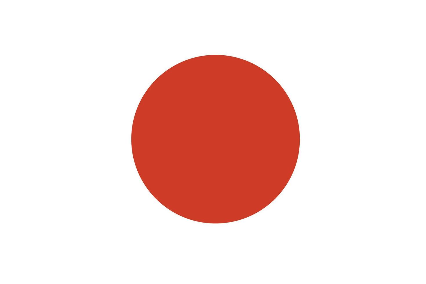 bandera de japón colores y proporciones oficiales. bandera nacional de japón. vector