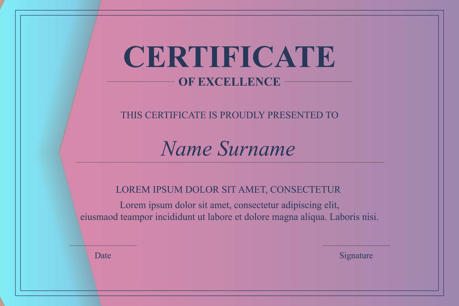 Creative Certificate of Appreciation Award Template vector