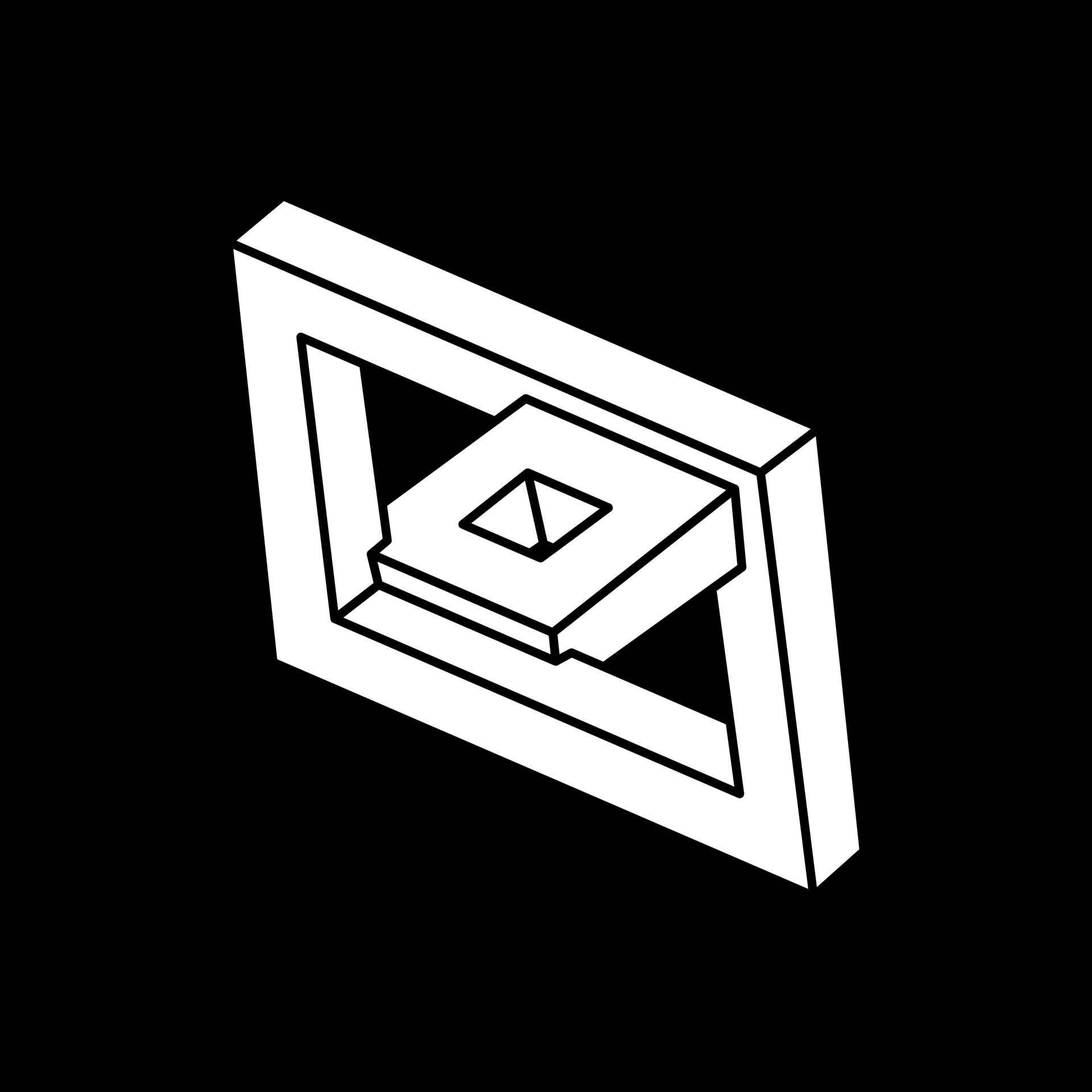 Illusion shapes. 3d geometry. Optical illusion. Sacred geometry