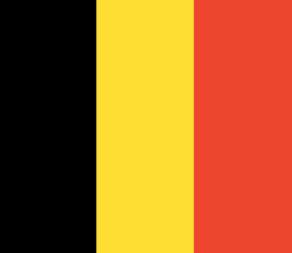 Flag of Belgium. Official colors and proportions. National Belgium flag. vector