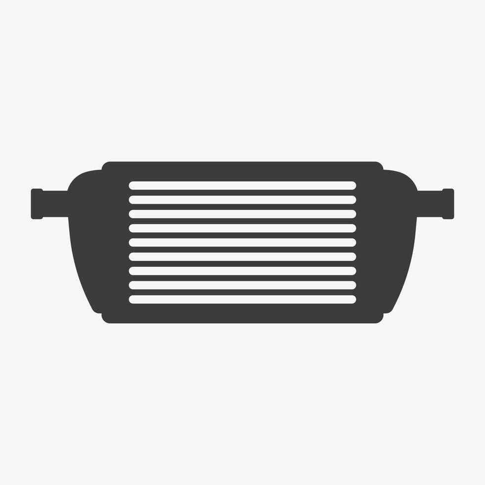 icono de vector de intercooler aislado sobre fondo blanco