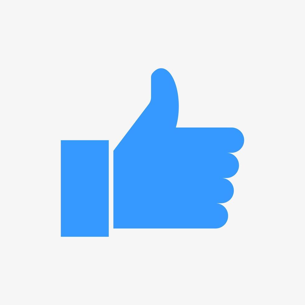 Like icon vector. Hand thumb up symbol vector