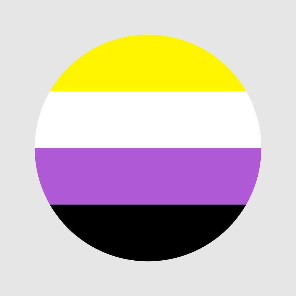 Nonbinary flag circle vector icon