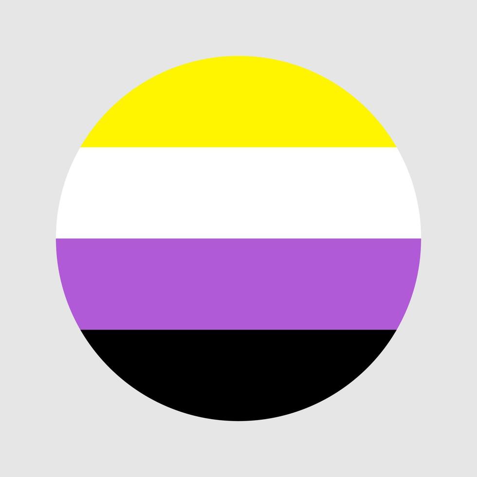 Nonbinary flag circle vector icon