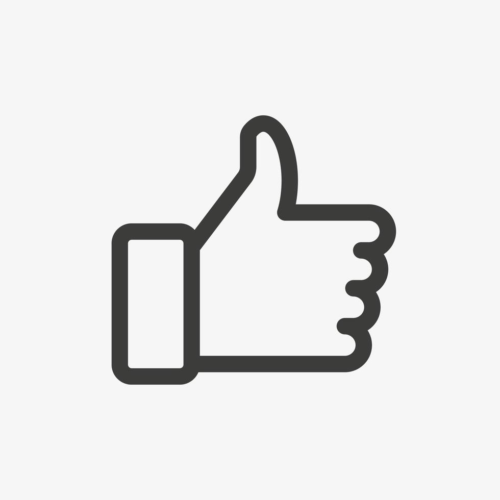 Hand thumb up, Like icon vector