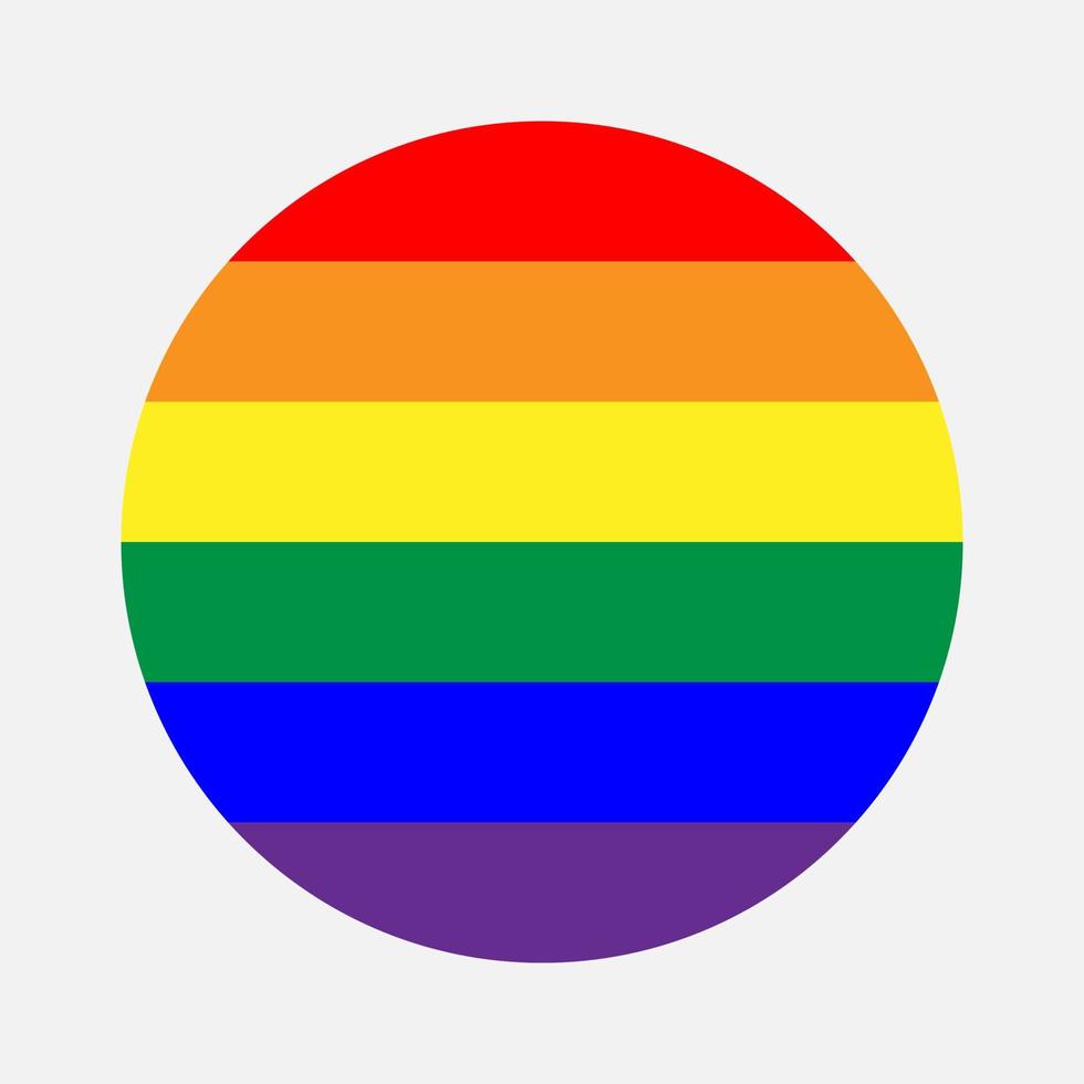 icono de vector de círculo de bandera lgbt