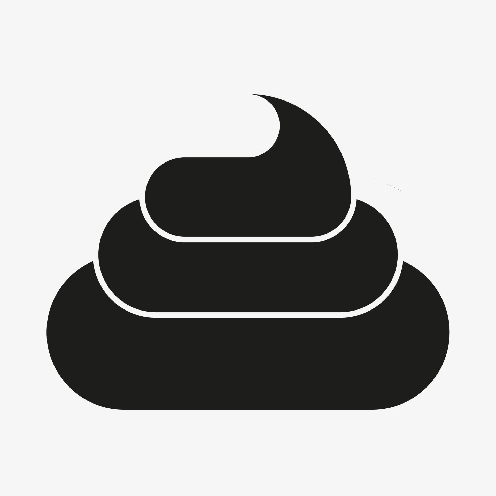 Simple black poo vector icon isolated on white background. Poop symbol