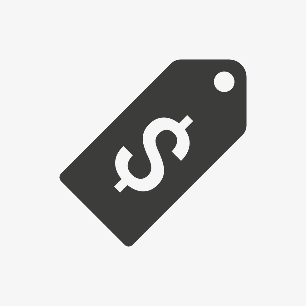 Price tag simple vector icon