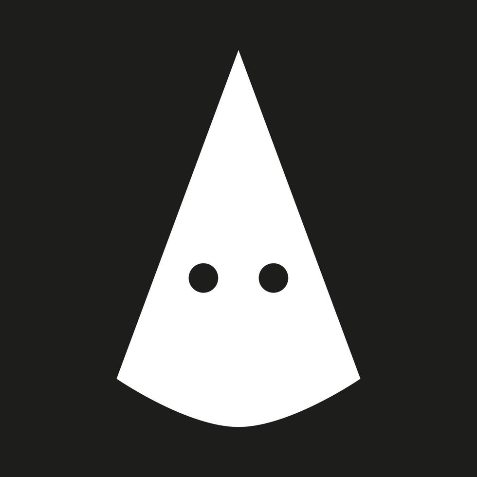 KKK mask vector. Symbol of extremism and racism USA. Far right movement in the United states of America vector