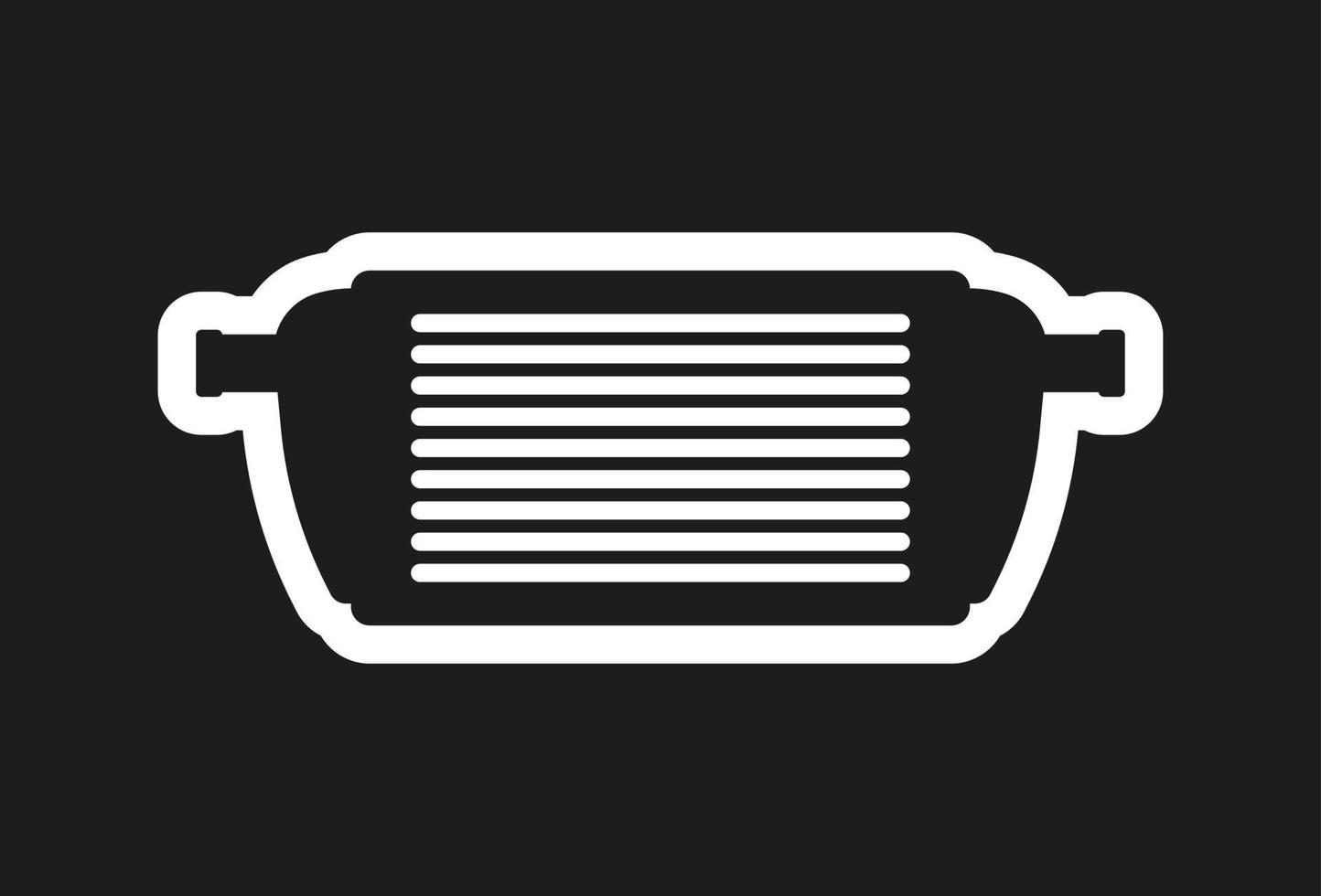Intercooler vector icon black background