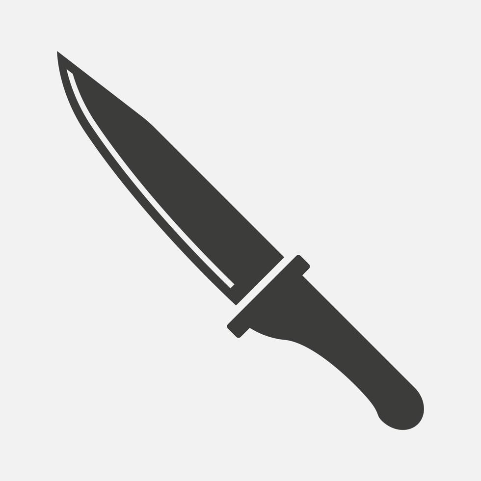 Knife icon isolated on white background vector