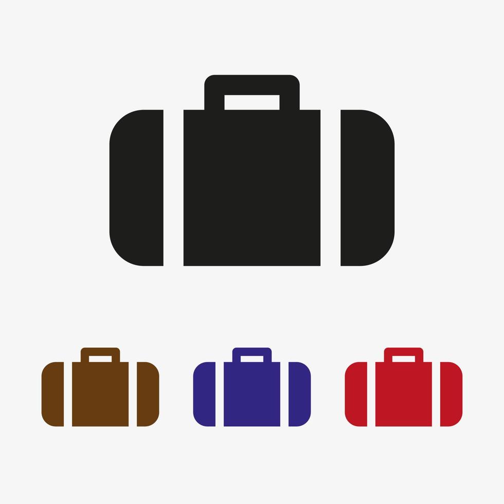 Set of suitcases vector icon