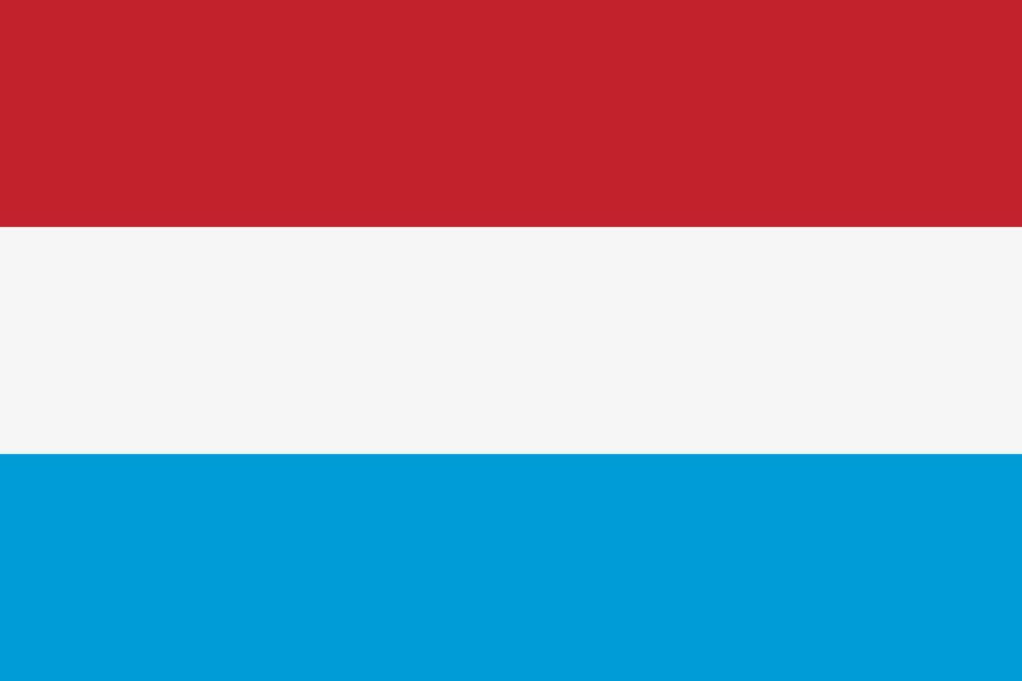 icono de vector de bandera luxemburguesa. la bandera de luxemburgo