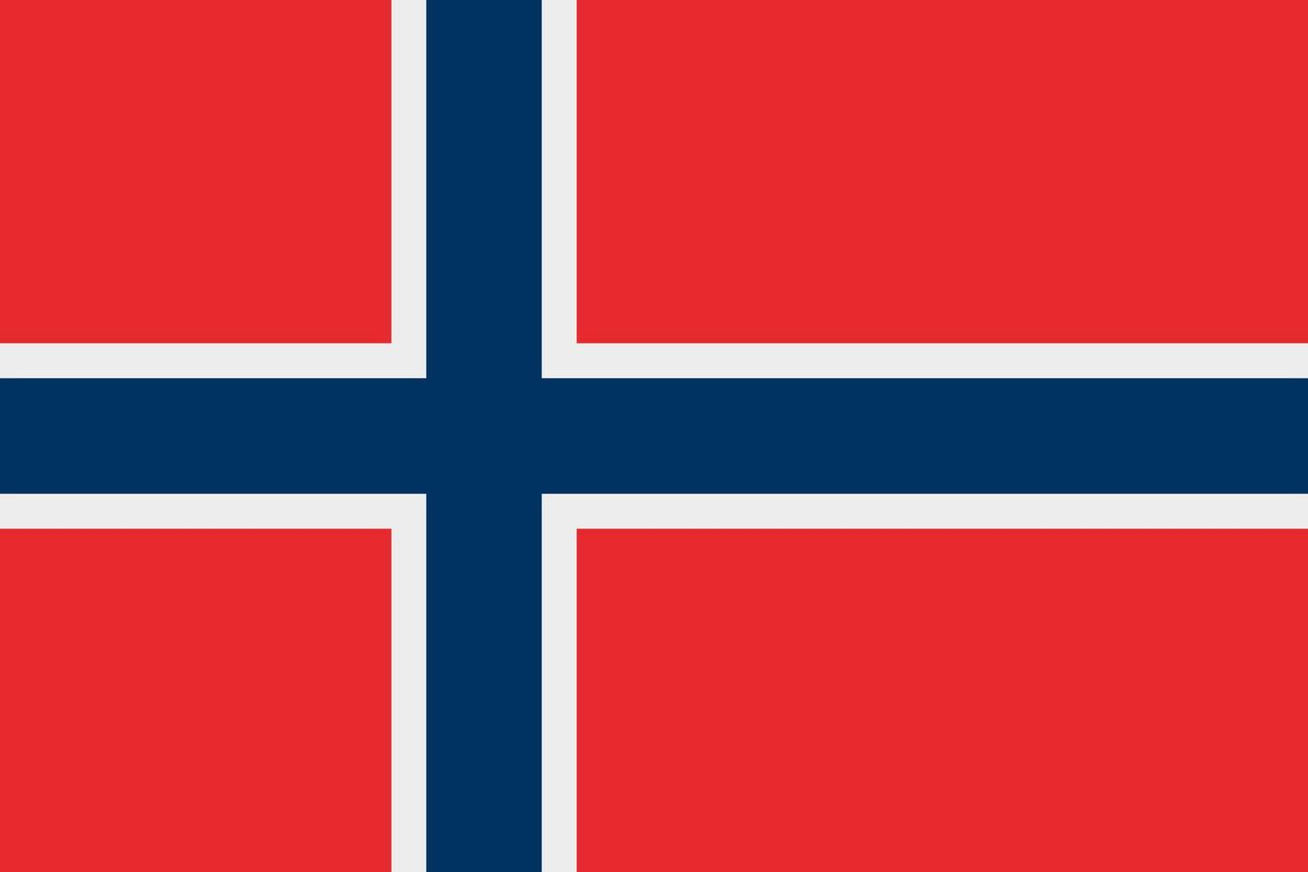 Norwegian flag vector icon. The flag of Norway