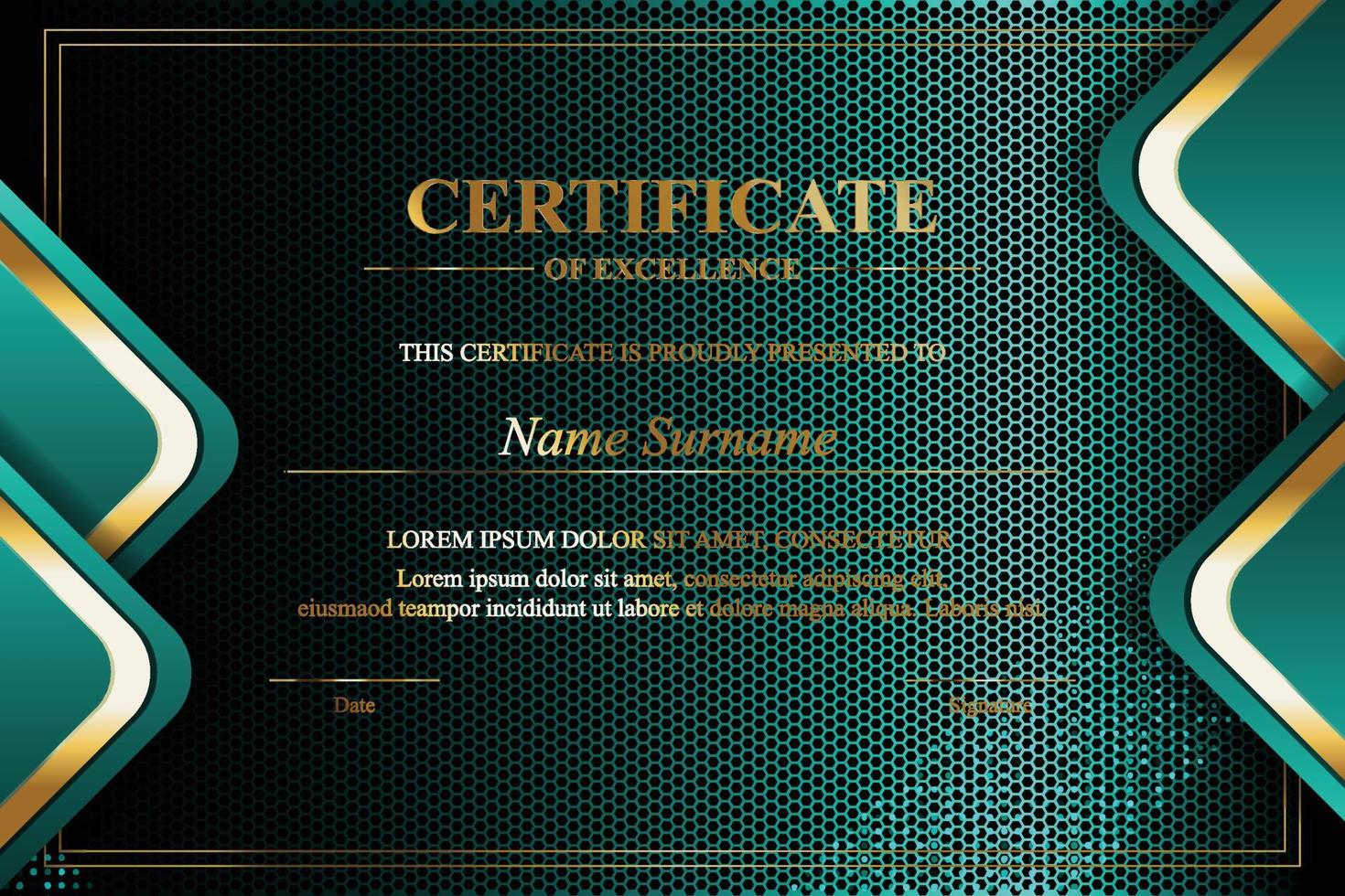 Creative Certificate of Appreciation Award Template vector