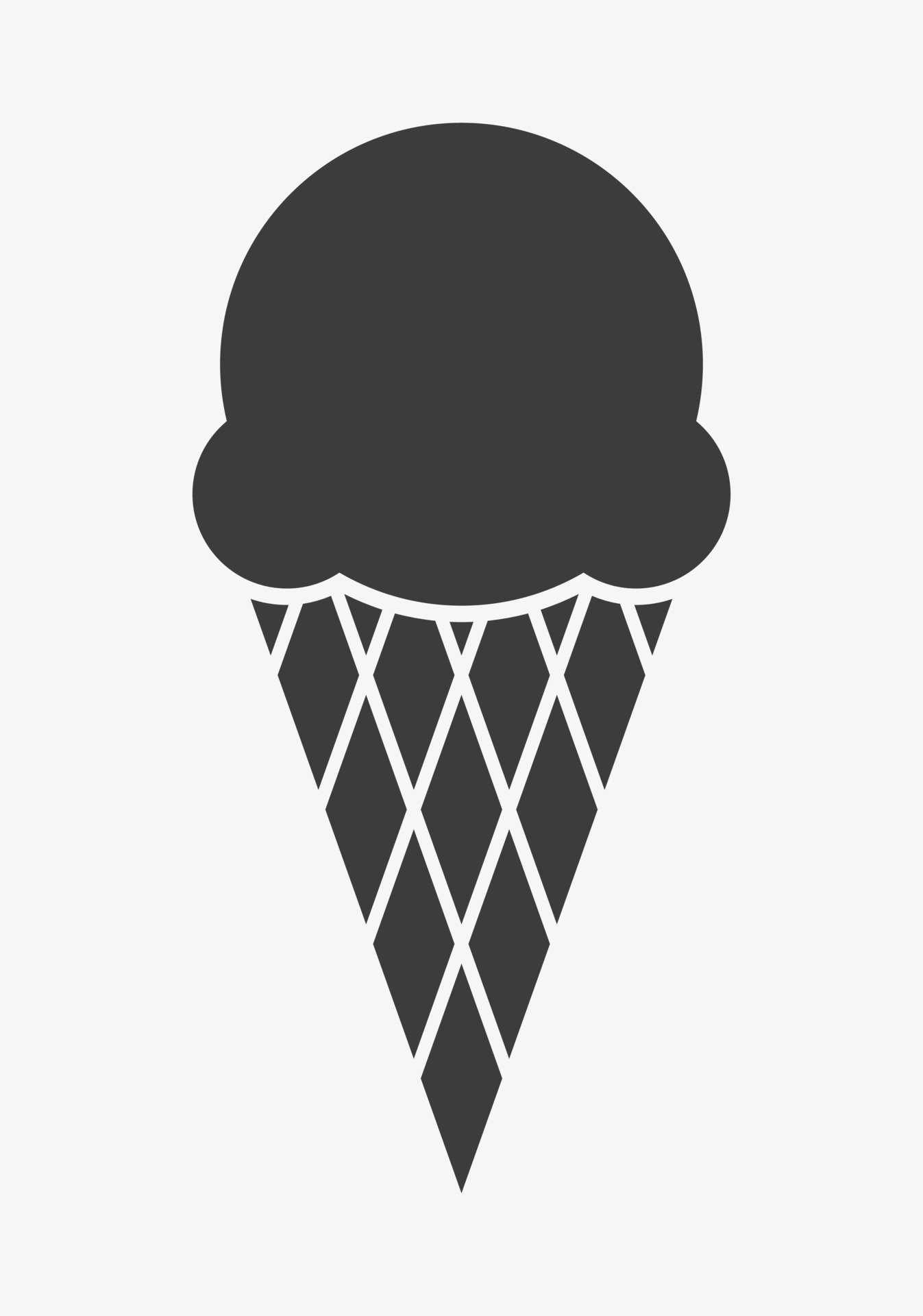 Ice cream icon isolated on white background. Ice cream symbol for