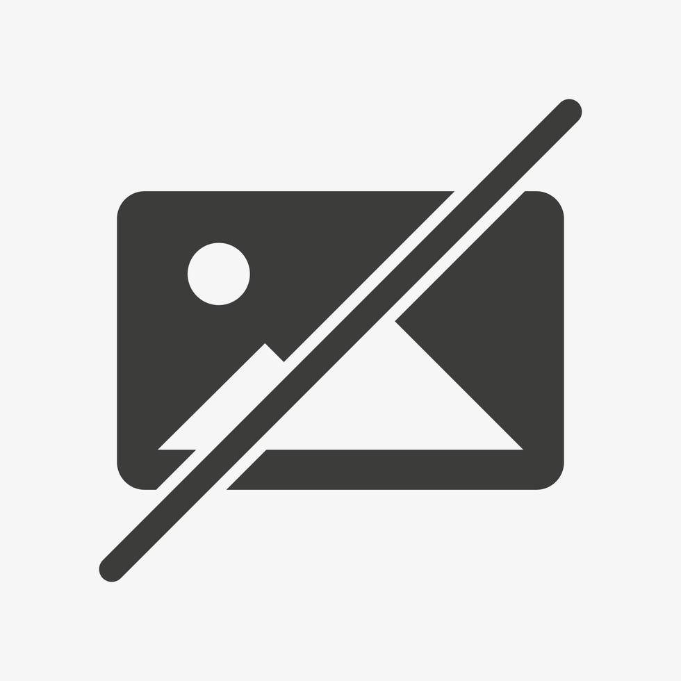 Crossed Image Icon Picture Not Available Delete Picture Vector Symbol Vector Art At Vecteezy