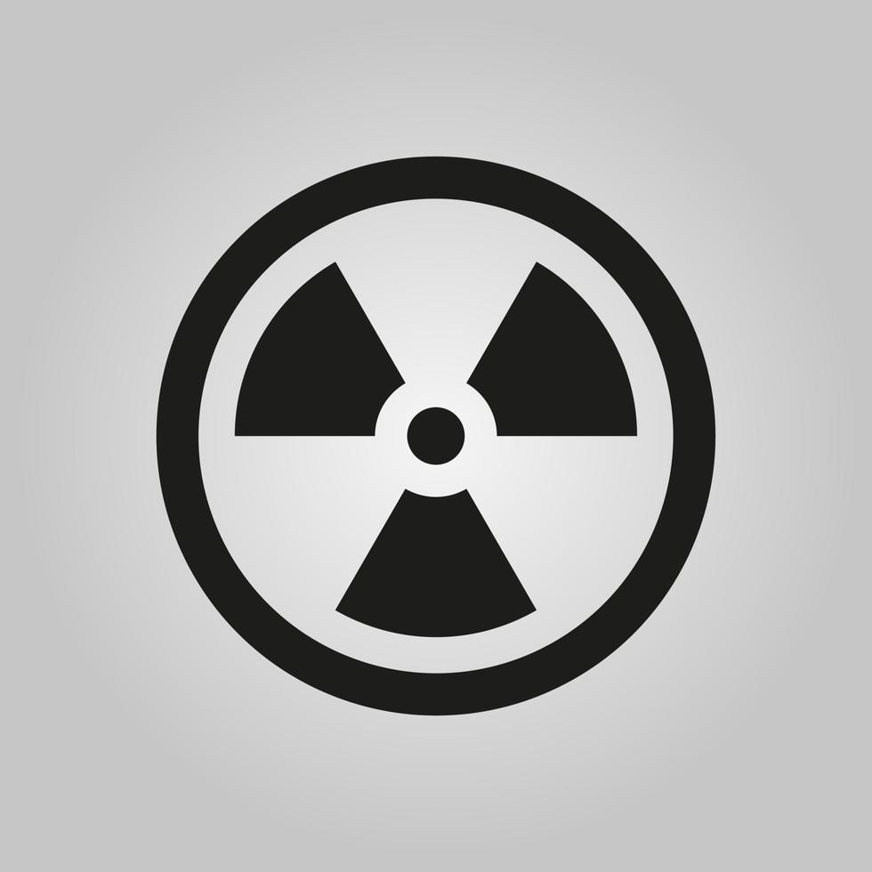 Vector black radiation icon on gray background