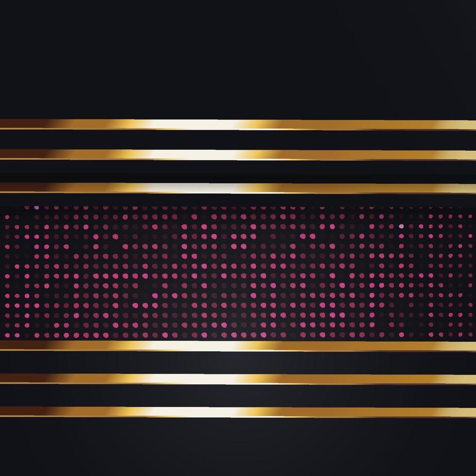 Vector color abstract geometric banner with gold shapes.