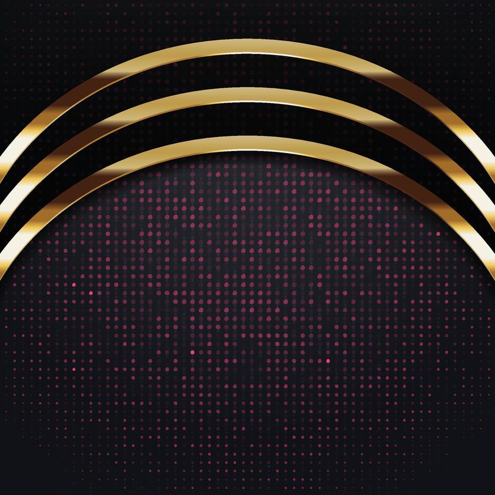 Vector color abstract geometric banner with gold shapes.