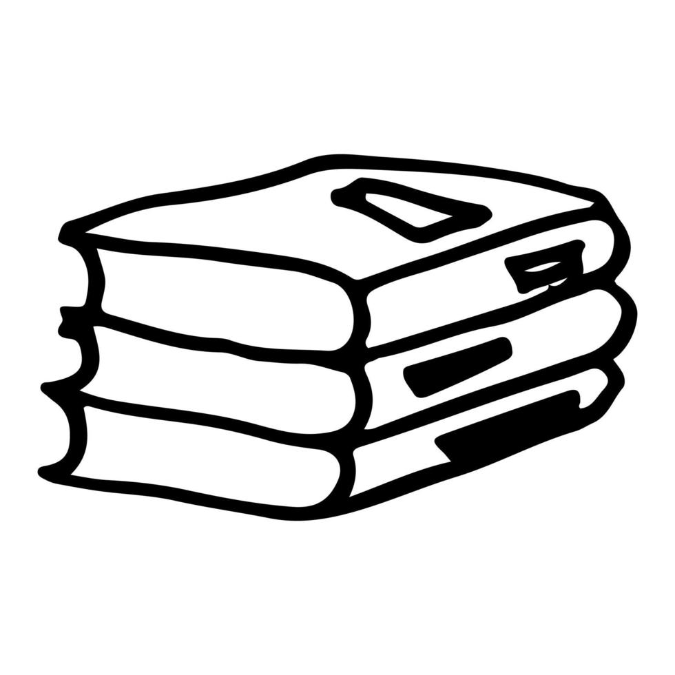 icono de garabato de libro dibujado a mano aislado sobre fondo blanco. ilustración vectorial vector