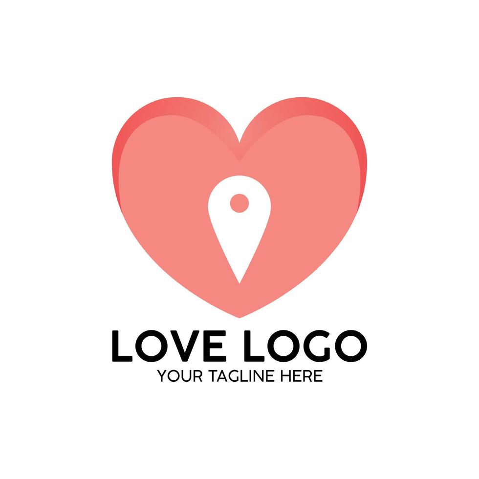 love logo pink modern concept design vector