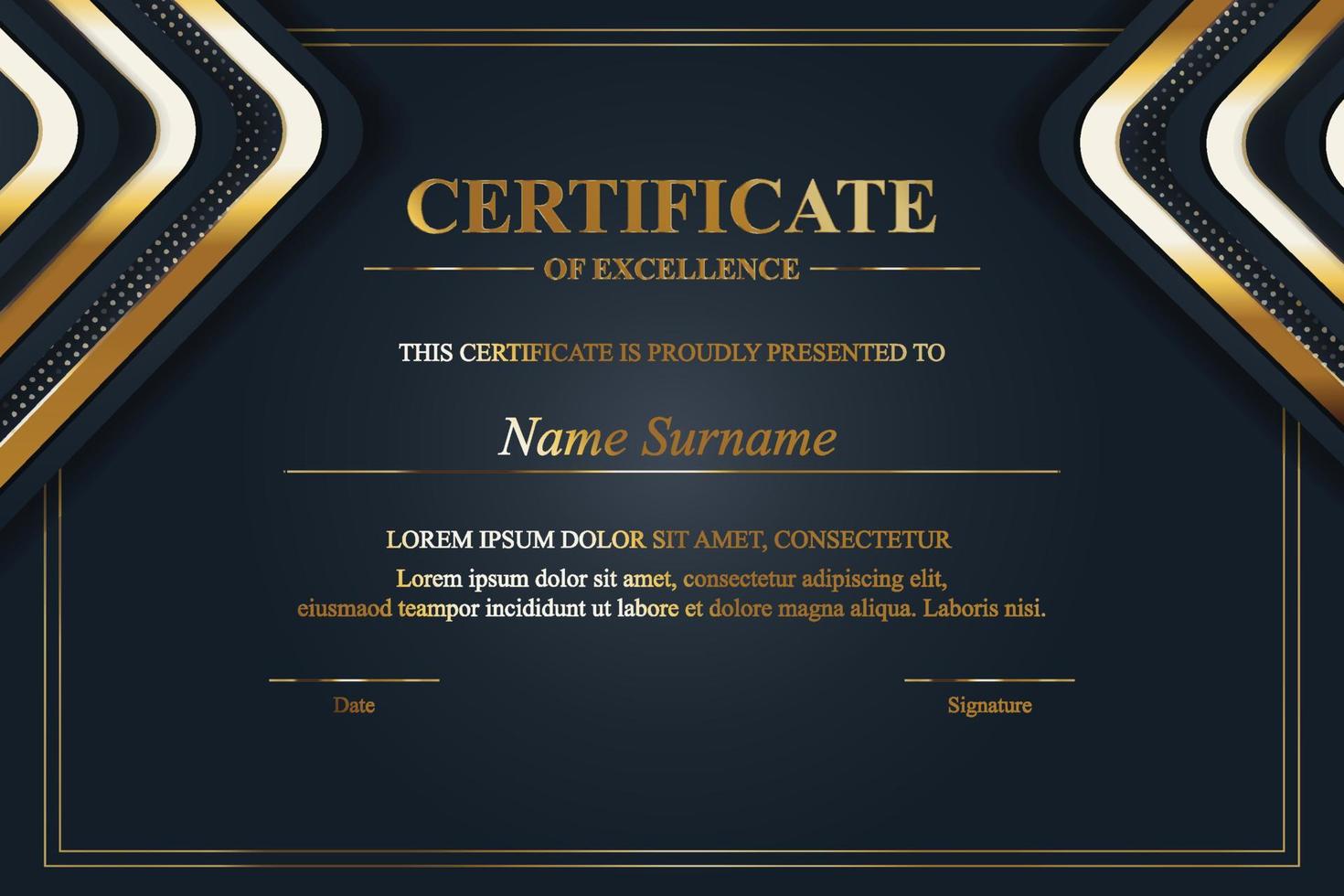 Creative Certificate of Appreciation Award Template vector
