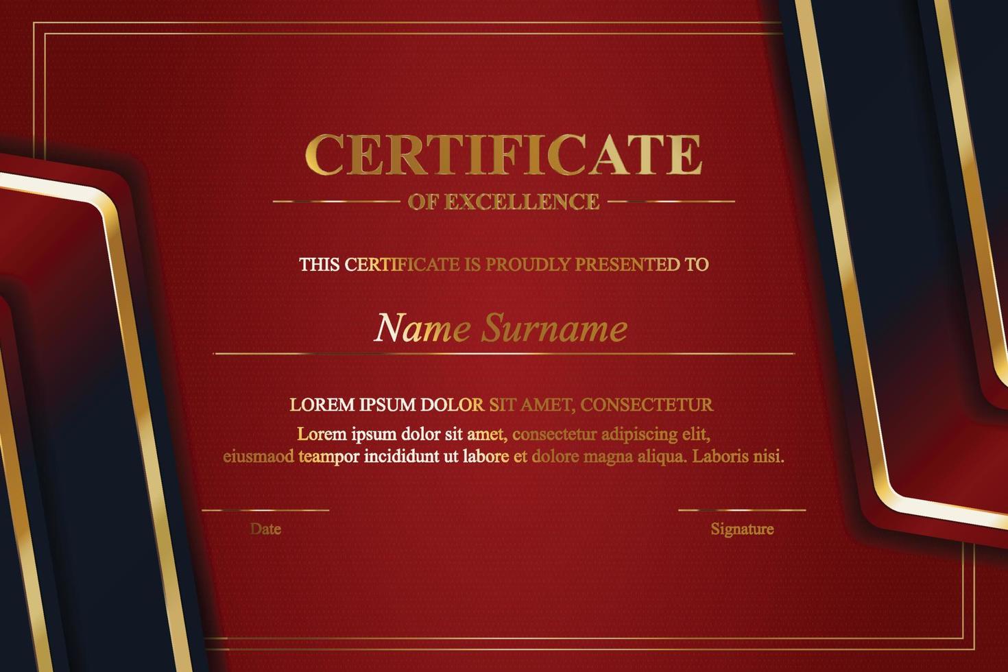 Creative Certificate of Appreciation Award Template vector