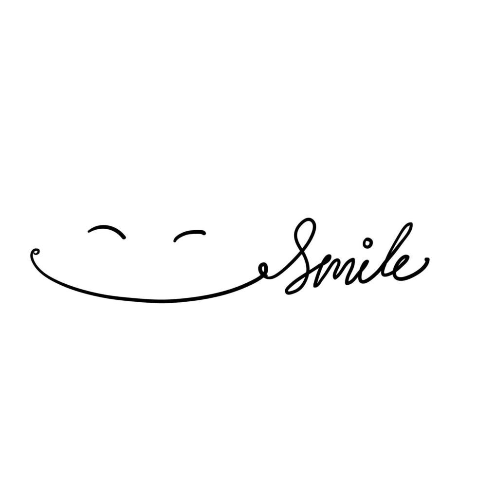 hand drawing doodle smile illustration vector isolated background