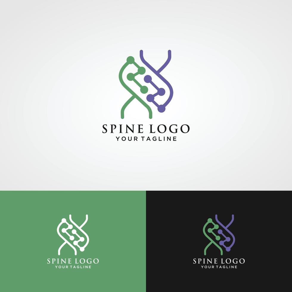 plantilla de diseño de logotipo de adn icono para la tecnología de la ciencia vector