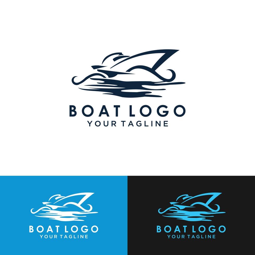 ilustración de plantilla basada en vector de diseño de logotipo de barco de vela