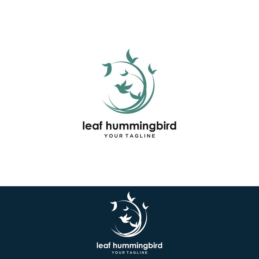 hummingbird line logo icon design vector
