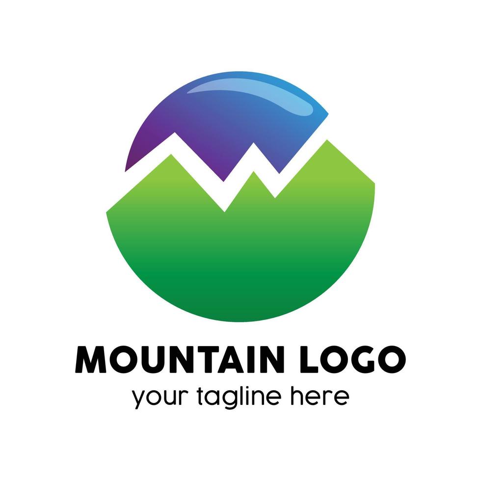 concepto de diseño moderno de logotipo de montaña vector