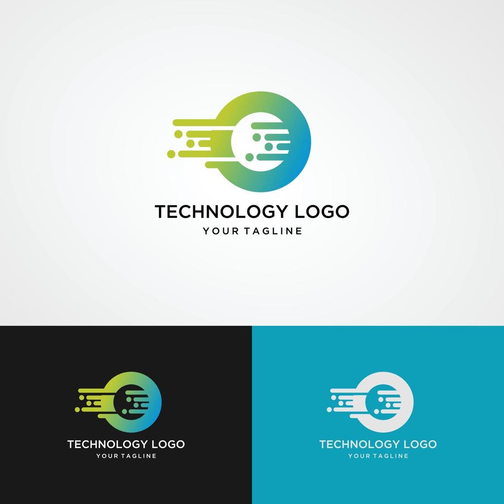 tecnology logo template vector