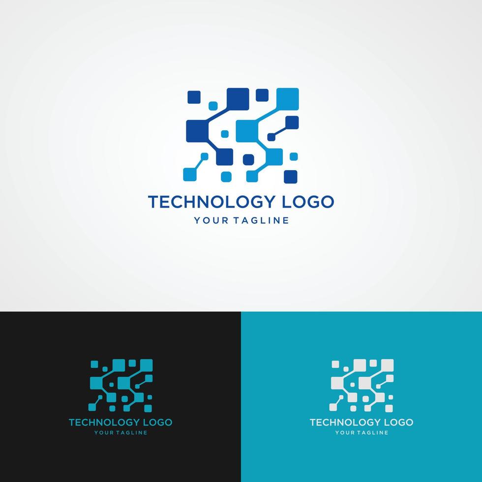 plantilla de logotipo de tecnología vector