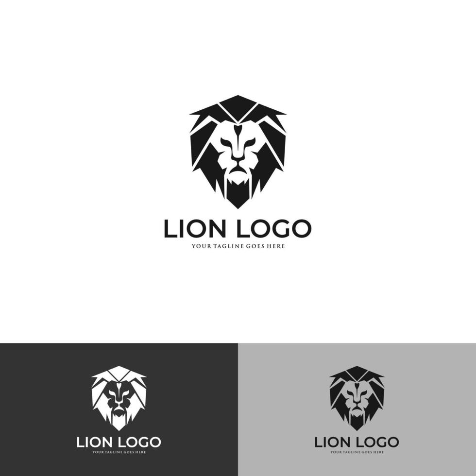 Vector illustration of lion head tattoo