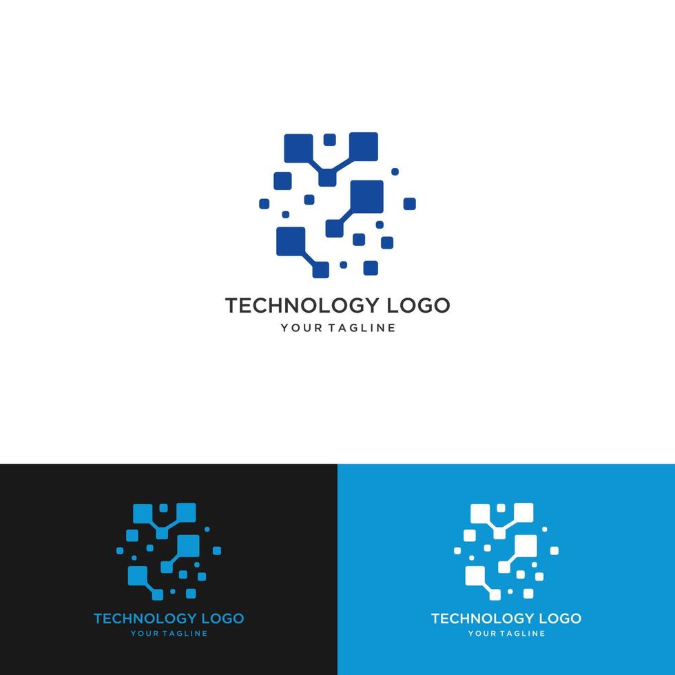 vector de logotipo de tecnología. símbolo de la ciencia.