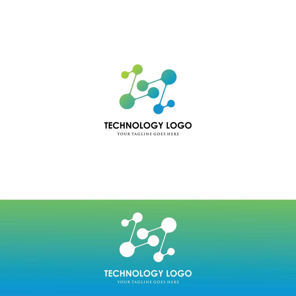 vector de logotipo de tecnología. símbolo de la ciencia.