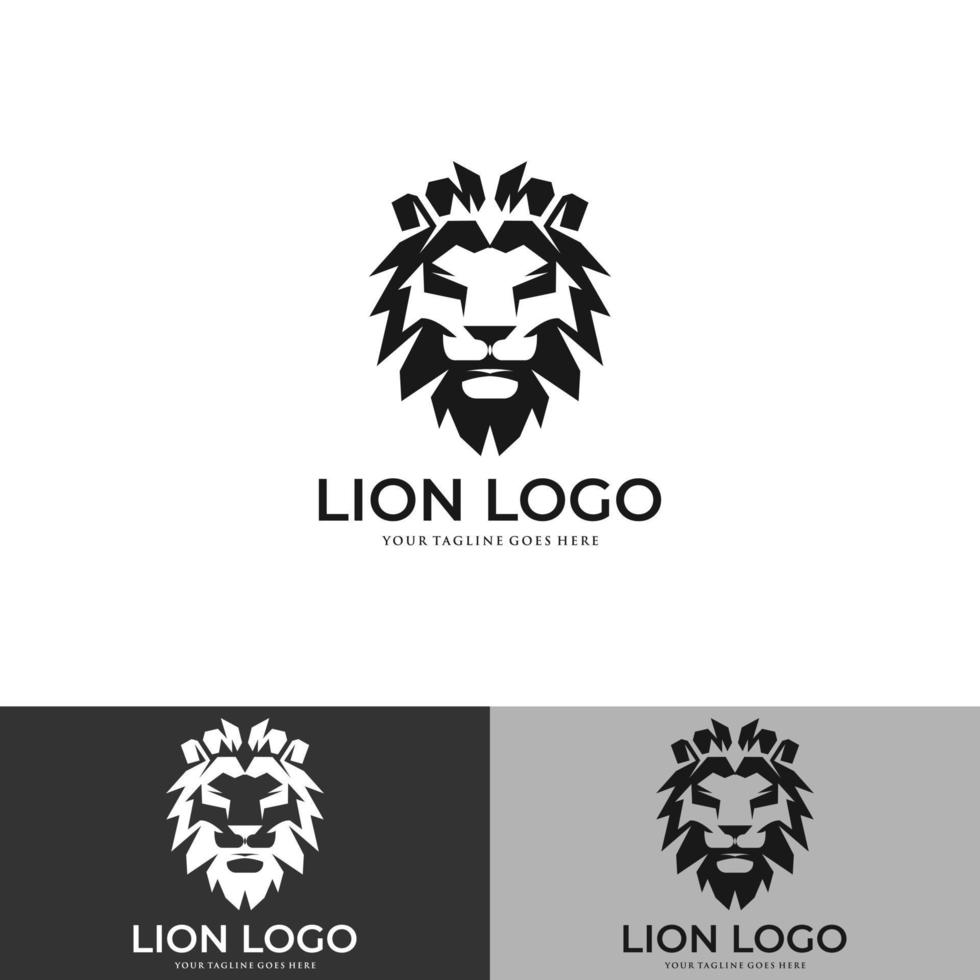 ilustración vectorial del tatuaje de cabeza de león vector
