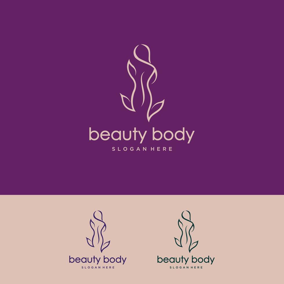 Creative Body Concept Logo Design Template vector