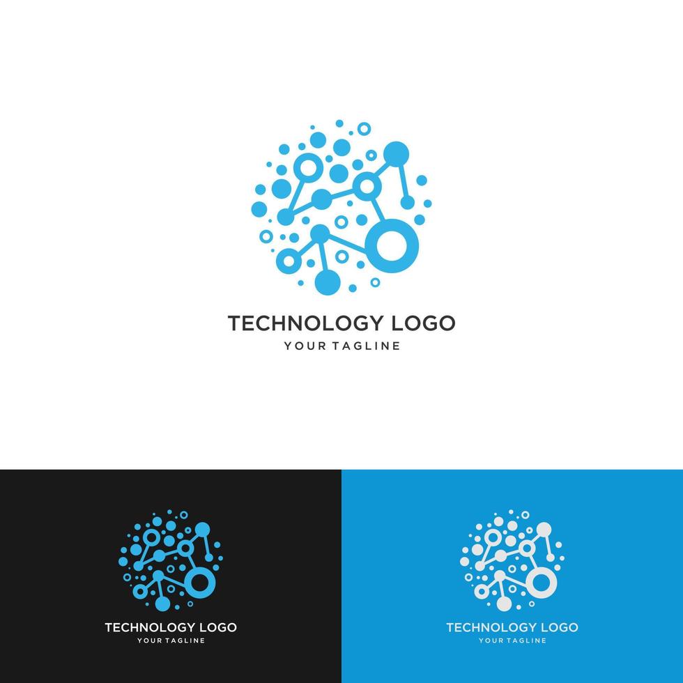 vector de logotipo de tecnología. símbolo de la ciencia.