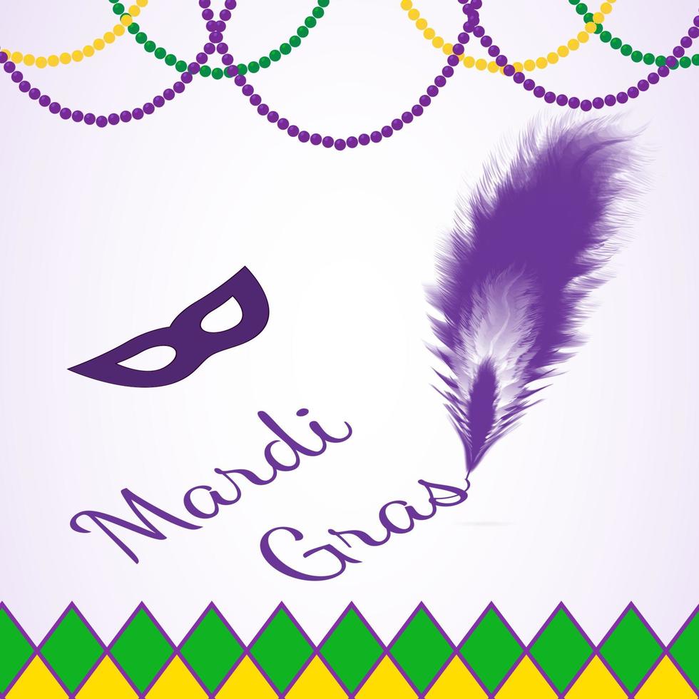 Ilustración de vector de carnaval mardi gras con escritura. plantilla de diseño fácil de editar para sus proyectos.