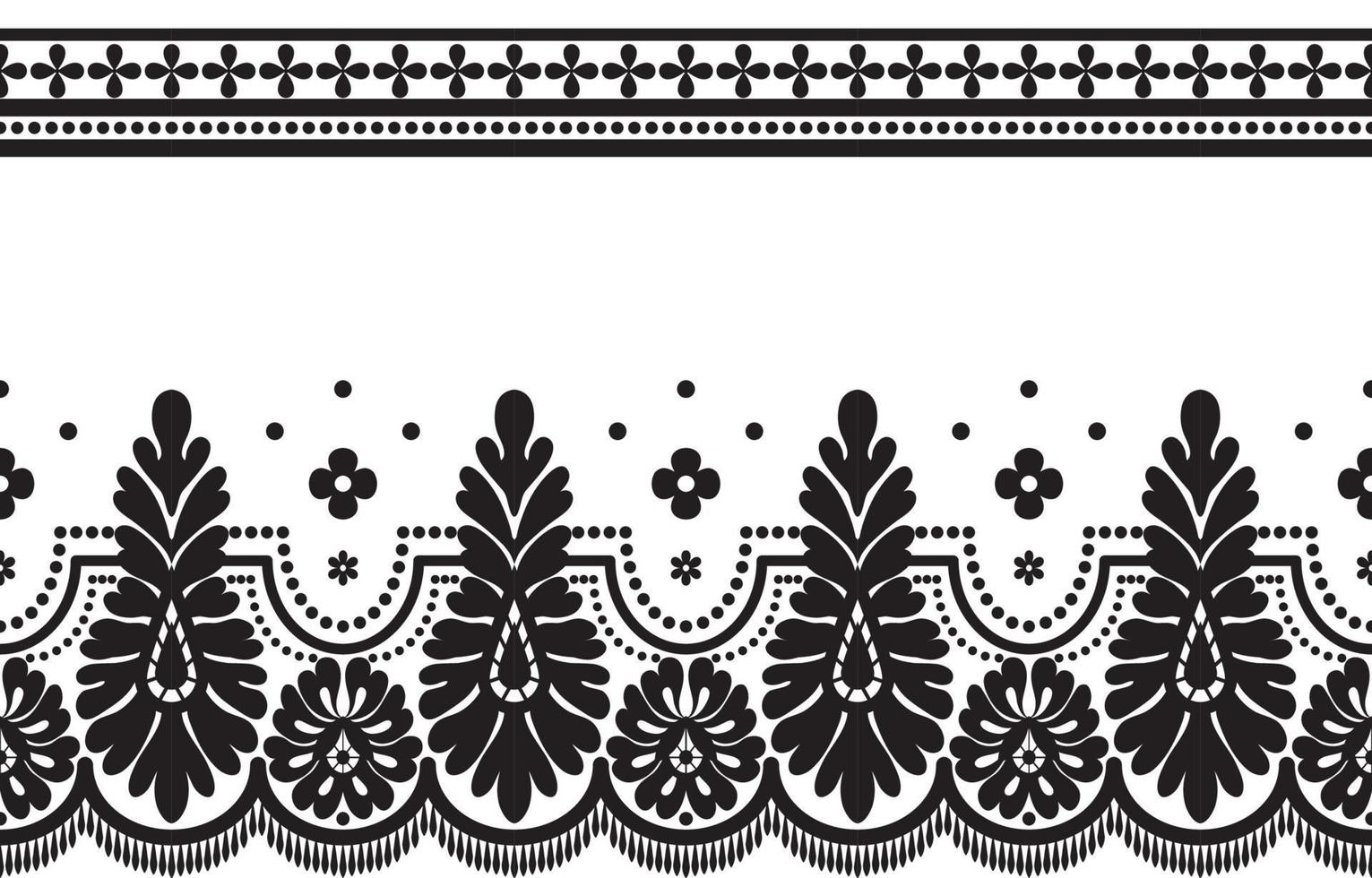 Seamless lace pattern, flower vintage vector background.