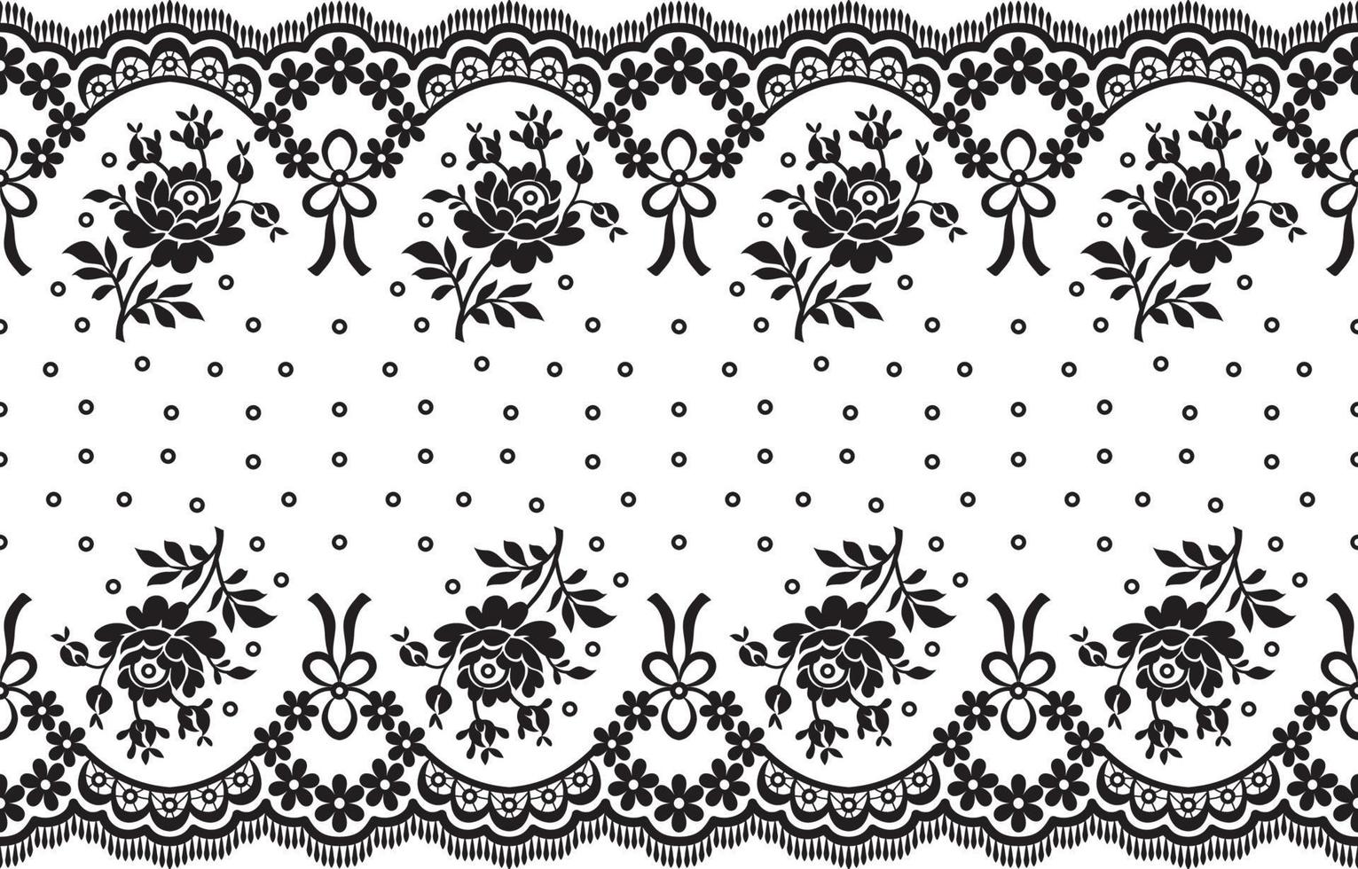 Seamless lace pattern, flower vintage vector background.