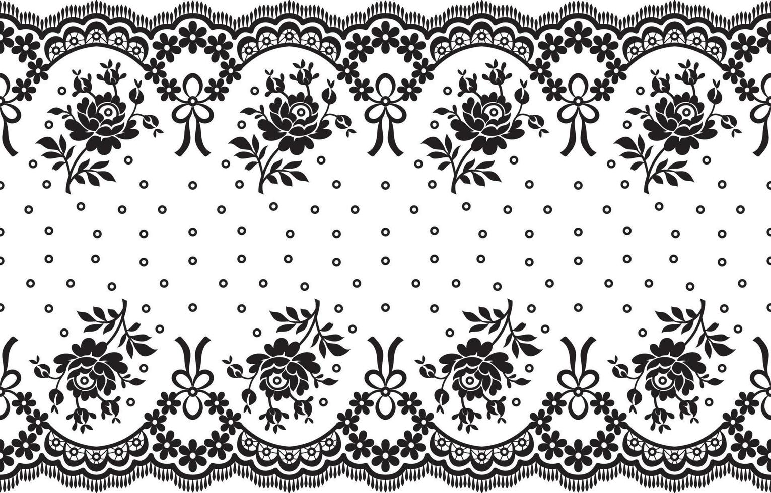 Seamless lace pattern, flower vintage vector background.