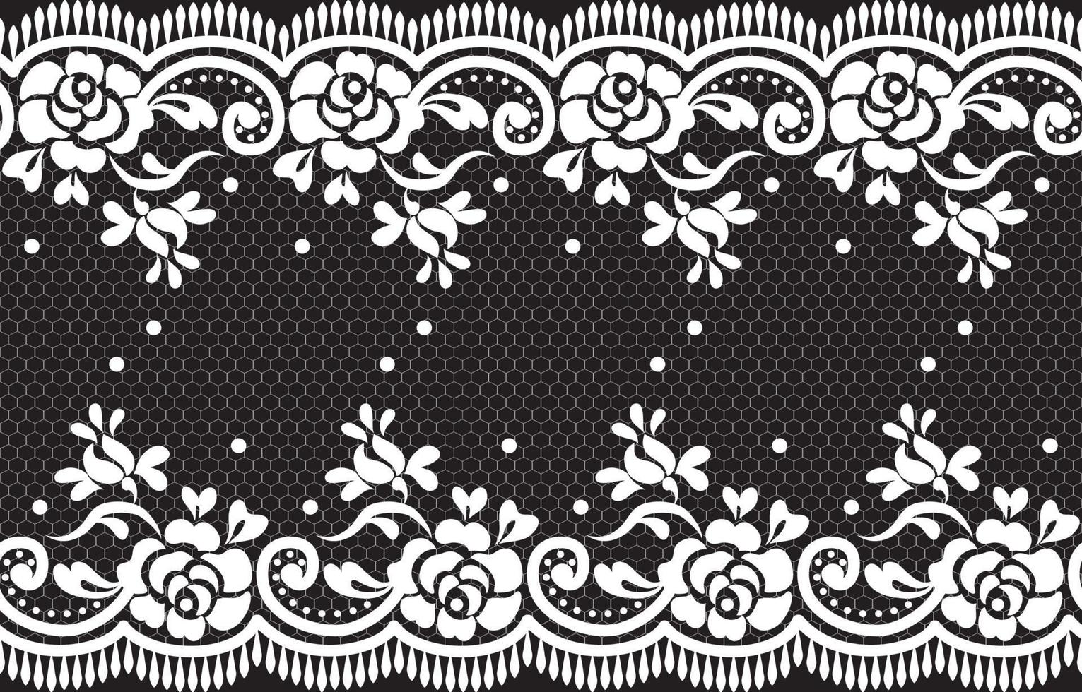 Seamless lace pattern, flower vintage vector background.