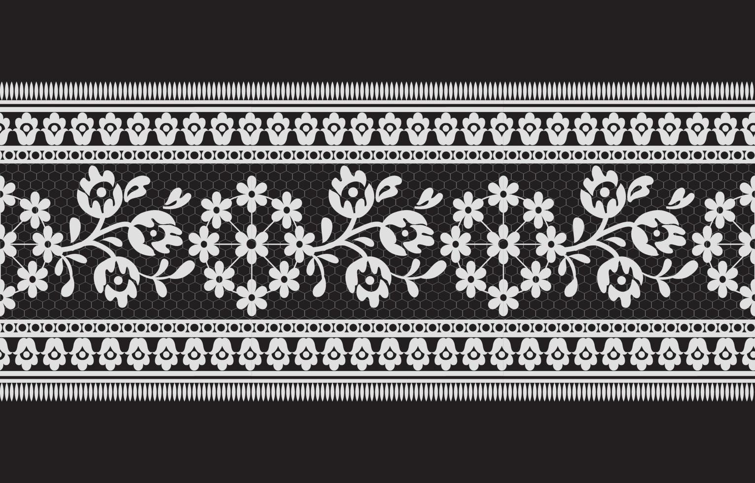 Seamless lace pattern, flower vintage vector background.