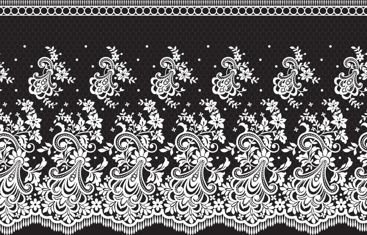 Seamless lace pattern, flower vintage vector background.