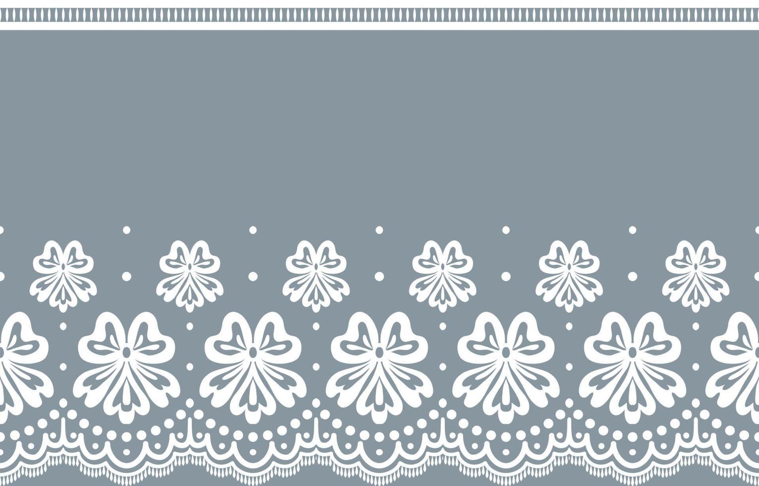 Seamless lace pattern, flower vintage vector background.